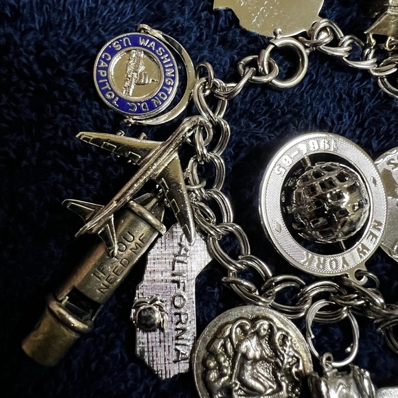 FINAL Price…..Sterling Silver Charm Bracelet A Travelers Delight - Picture 6 of 12